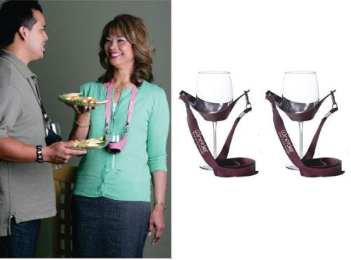 Wine Yoke Wine Glass Holder, Burgundy