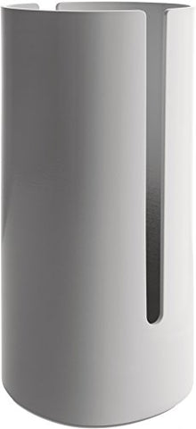 Toilet paper roll container in PMMA, dark grey, 6″ x 6″ - h 12¼ in.