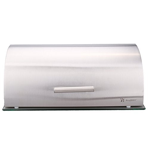 Studio Glass Base Bread Bin - Silver