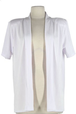 BNS Drape Jacket Short Sleeve - White, X-Large
