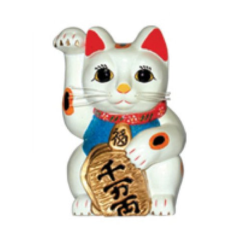 3 inches Good Luck Cat - White
