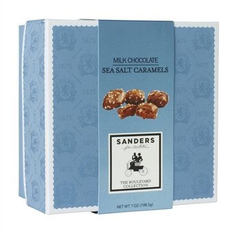 Boulevard Collection - Small Single Layer Boxed Chocolates, Milk Sea Salt Caramel, 7 pc, 3.5 oz