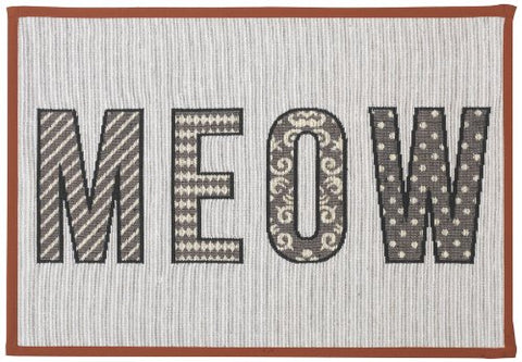 MEOW Tapestry Placemat, Natural Multi 13"x19"
