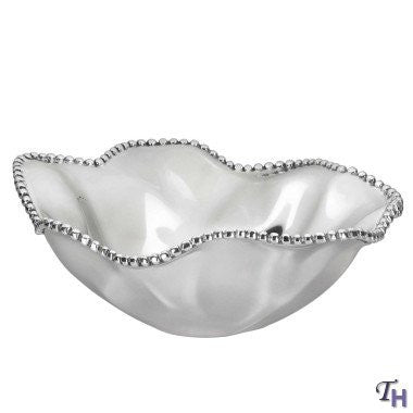 LNX ORGANICS MTL BEADED WAVE LG BOWL