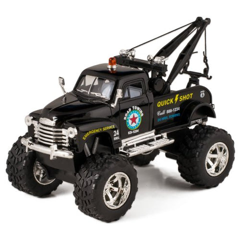 Monster Chevy Tow Truck - Black - 5"