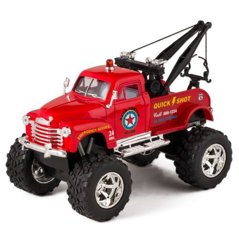 Monster Chevy Tow Truck - Red - 5"