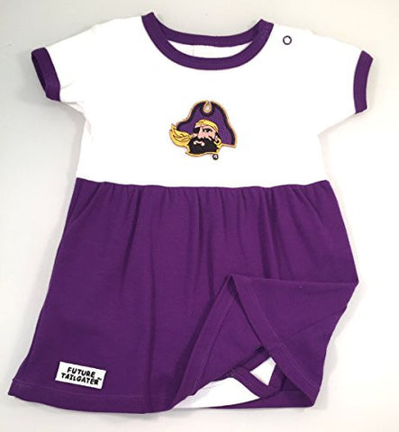 East Carolina Pirates Baby Onesie Dress (NB - 3 Months, Color Trim)