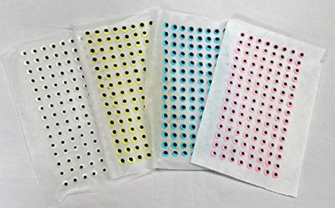Assorted Colors Icing Eyes, 1/4 Inch, Box of 1000
