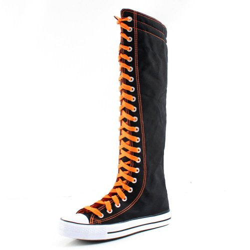 Knee High Canvas Sneaker Boots