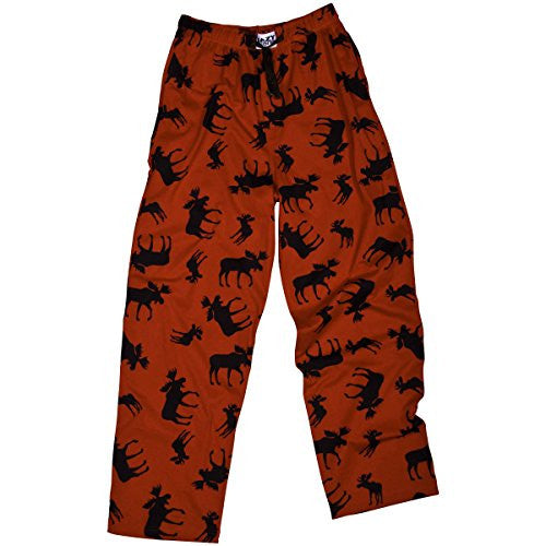 Lazy One Classic Moose - 715, Unisex PJ Pant, XL