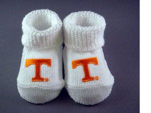 Tennessee Volunteers Boxed Baby Booties (NB - 3 Months, White)