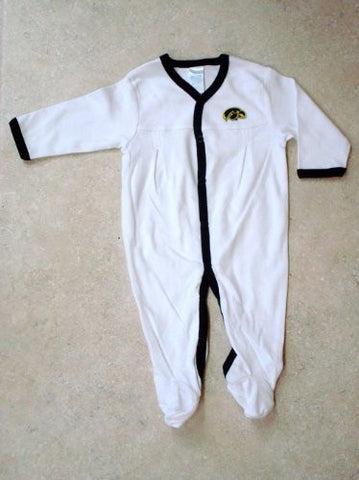 Iowa Hawkeyes Baby Long Sleeve Pleated Playsuit (NB - 3 Months, Color Trim)