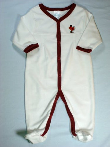 Virginia Tech Hokies Baby Long Sleeve Pleated Playsuit (NB - 3 Months, Color Trim)
