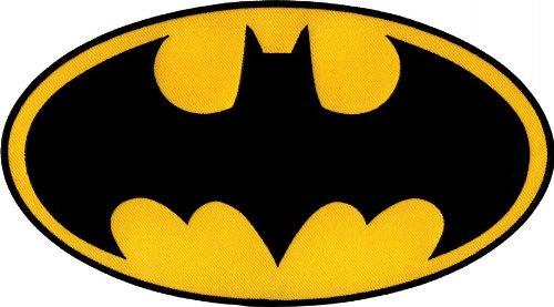 Batman - Large Logo - Embroidered Iron On or Sew On Patch