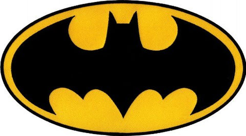 Batman - Large Logo - Embroidered Iron On or Sew On Patch