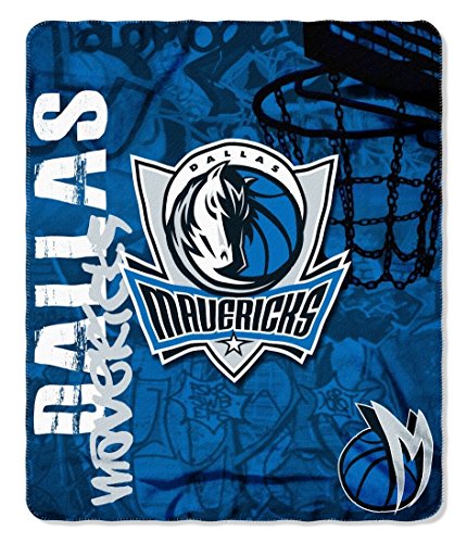Dallas Mavericks NBA "Hard Knocks" Fleece Throw, 50”x 60”