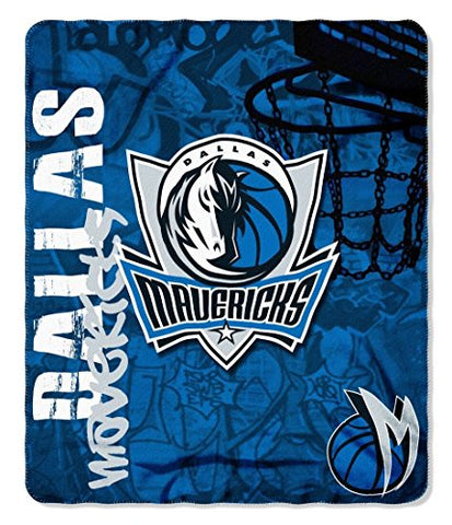 Dallas Mavericks NBA "Hard Knocks" Fleece Throw, 50”x 60”