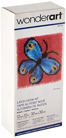 Wonderart - 12" x 12" Latch Hook Kit Butterfly