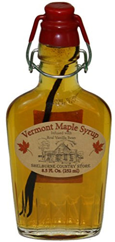 VT Maple Syrup in Specialty Glass Packaging, 8.5 oz. Clasp Top W/Vanilla Bean (not in pricelist)