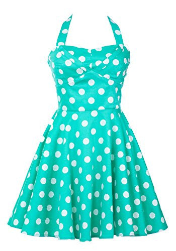 Ixia, Full Skirt Cotton Sateen Dress with ADJ Band & Pleated Bust, Mint, Large