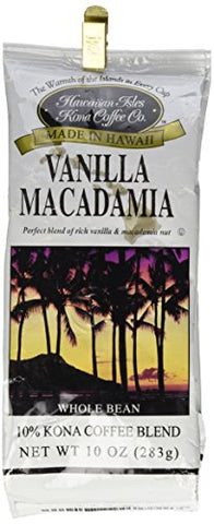 Vanilla Macadamia Nut Coffee - Whole Bean 10 oz.