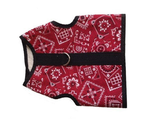Kitty Holster Cat Harness, Small/Medium, Red Bandana