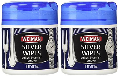 Weiman Silver Wipes Polish & Tarnish Remover, 20 count