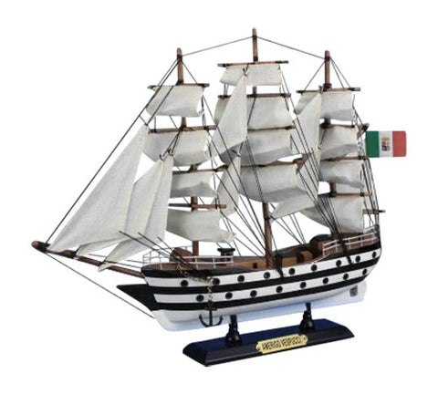 Wooden Amerigo Vespucci Tall Model Ship 15 in