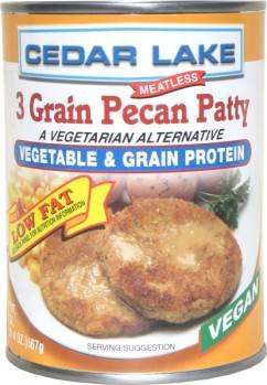 Cedar Lake Canned 3 Grain Pecan Patty Vegan (20 oz)