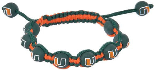 Miami Hurricanes Bead Bracelet