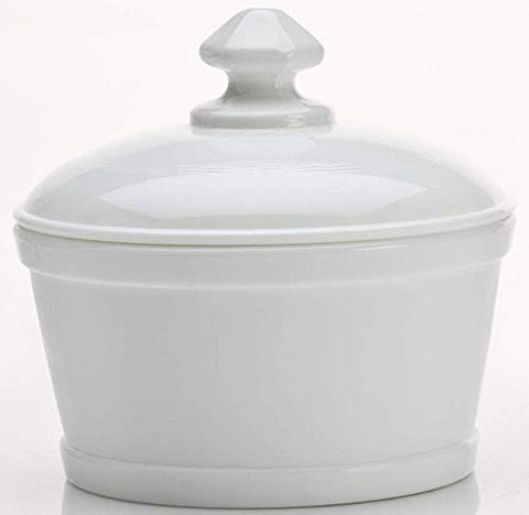 Butter Tub With Round Lid, Milk 4.5-inch Dia