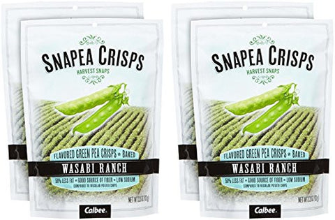 Calbee Baked Snapea, Wasabi Ranch, 3.3 Ounce (Pack of 4)