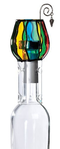 Wine Chimney Tea Candle Set, Stained Glass