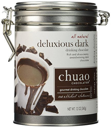 Chuao Gourmet Drinking Chocolate 12 Oz. Tin Can (Deluxious Dark)