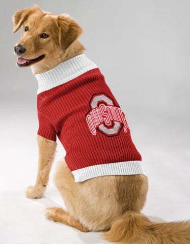 Ohio State Buckeyes Dog Sweater, x-small