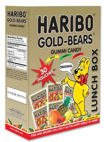 GOLD BEARS 10.6oz LUNCHBOX 12ct HARIBO - Package