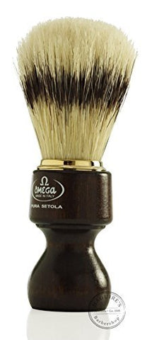 11126 Pure Bristle Shaving Brush, Wood Handle, Brown