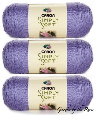 Caron Simply Soft Yarn - Solid Lavender Blue 315 Yards 6 OZ