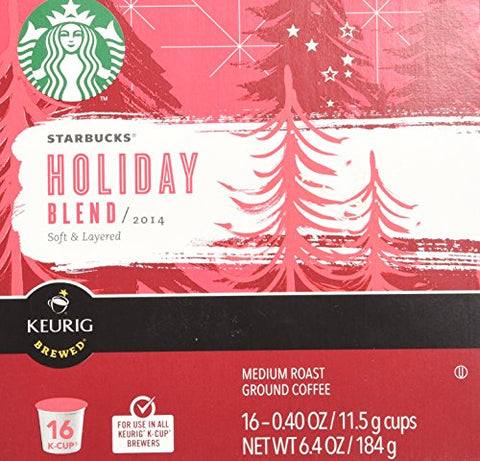 Starbucks, Holiday Blend - 16 ct , HOLIDAY LTO, medium roast, k-cup