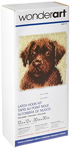 Wonderart - 12" x 12" Latch Hook Kit Chocolate