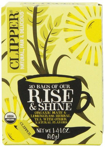 CLIPPER ORGANIC RISE & SHINE TEA - 20 ENVELOPES