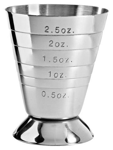 Multi-Level Jigger Cup, Stainless Steel