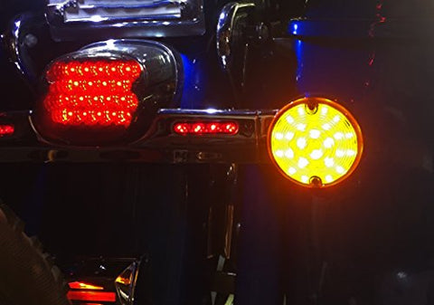 OZ-USA Red LED Bulb Harley Touring Rear Turn Signal Road King Glide Electra Ultra 1156