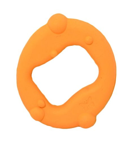 Simply Fido - Rubb 'N' Roll 4.5' Cirque Rubber toy - Orange