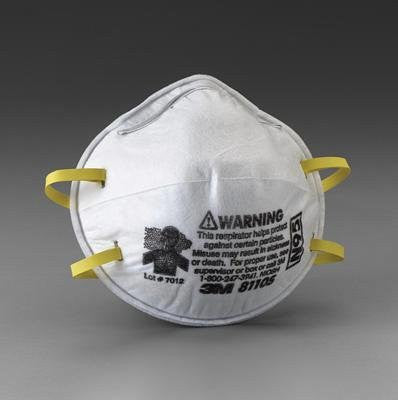 3M Disposable Particulate Respirator With Adjustable Nose Clip - Meets NIOSH Standar, Small