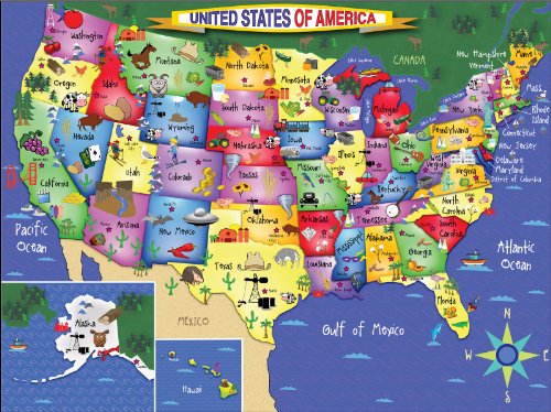 United States of America Map - 300 Piece Jigsaw Puzzle