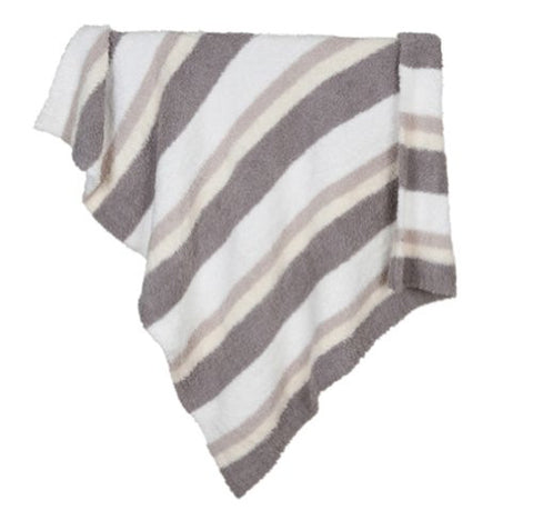 CozyChic Multi Stripe Stroller Blanket White/Stone/Cream/Dove 32x38