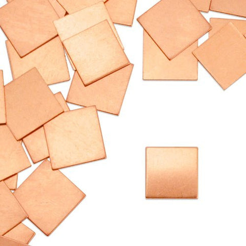 Square, 1/2"- Stamping Blank - Copper (24pc)