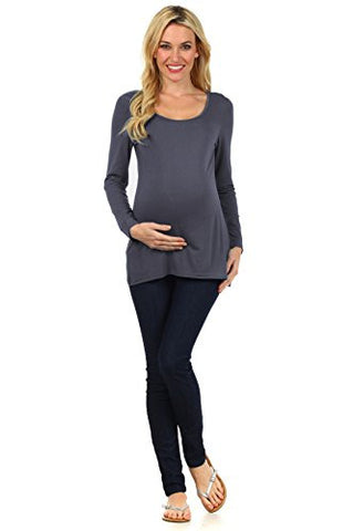 Classic Swing Nursing Top - Charcoal, Medium