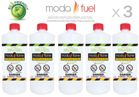 1 Quart Bio Ethanol Fireplace Fuel (3 Bottles)